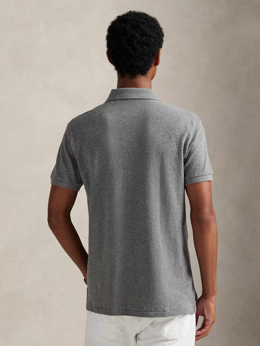 RALPH LAUREN The Iconic Mesh Polo Shirt Canterbury Heather
