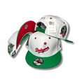 Men's Los Angeles Dodgers New Era White/Green 50th Anniversary in Los Angeles Watermelon Lolli 59FIFTY Cap