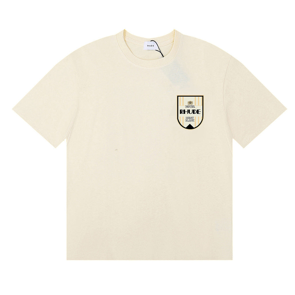 Rhude T-shirt Ski Theme Letter Print Short Sleeve T-shirt